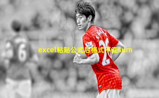 excel粘贴公式后格式不变sum